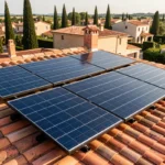 Kit solaire autoconsommation 3000W installé sur un toit de maison individuelle avec panneaux monocristallins en France