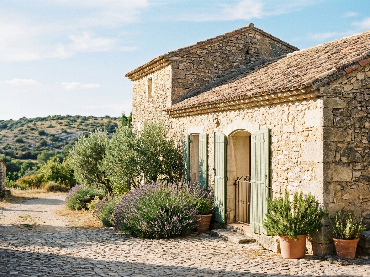 Maison en pierre typique du village de Saint-Bauzille-de-Putois dans l'Hérault, idéale pour un achat immobilier
